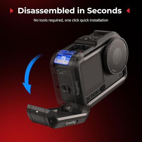 Bundle: SmallRig Cage for DJI Osmo Action 6 (Advanced Edition) 5887+SmallRig Tempered Glass Screen Protector 5892 in Kuwait