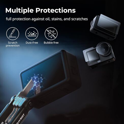 Bundle: SmallRig Cage for DJI Osmo Action 6 (Advanced Edition) 5887+SmallRig Tempered Glass Screen Protector 5892 in Kuwait
