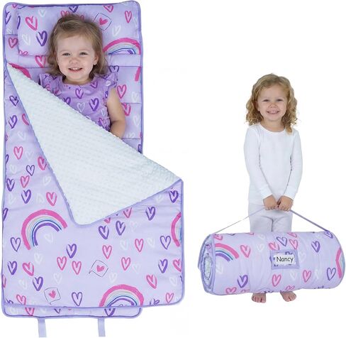 Upgrade Thickened Toddler Nap Mat with Pillow and Blanket, Extra Large Rolled Napping Mats for Boys Girls, Kids Preschool, Daycare, Travel Camping in Kuwait