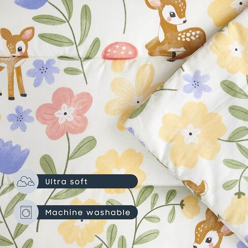 Wake In Cloud - Toddler Nap Mat with Pillow and Blanket, for Kids Girls Ages 3 Plus in Kindergarten Daycare Preschool, Roll Up Sleeping Bag, Floral Botanical Flowers in Kuwait