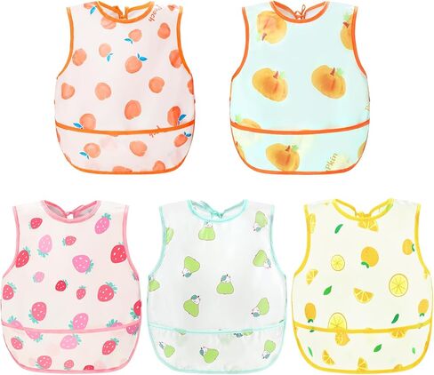Accmor Waterproof Baby Bibs for Eating, Mess Proof Toddler Feeding Bibs for Girls Boys ﻿ in Kuwait