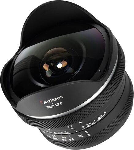 7artisans 6mm F2.0 APS-C عدسة عين السمكة، زاوية رؤية واسعة للغاية 220 درجة، تركيز يدوي لكاميرا Fujifilm X-Mount X-H2، X-H2S، X-T5، X-T4، X-T3، X-T50، X-T30، X-S10، X-S20، X-Pro2، X-Pro3 in Kuwait