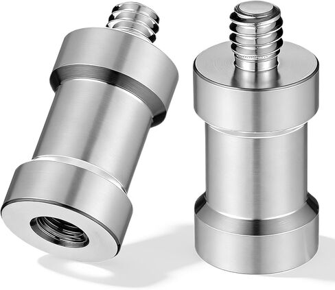 Hotshoe/Coldshoe Adapter, 2 Pcs 1/4Inch Female to 1/4Inch Male Convertor Light Stand Adapter Hotshoe/Coldshoe Adapters Ball Head Flash Trigger Receiver for Studio Light Stand in Kuwait