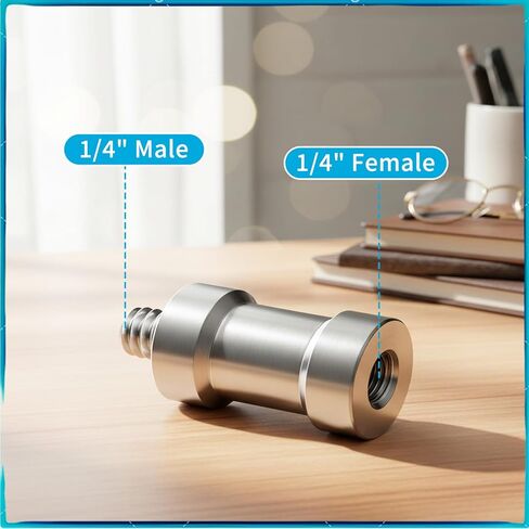 Hotshoe/Coldshoe Adapter, 2 Pcs 1/4Inch Female to 1/4Inch Male Convertor Light Stand Adapter Hotshoe/Coldshoe Adapters Ball Head Flash Trigger Receiver for Studio Light Stand in Kuwait