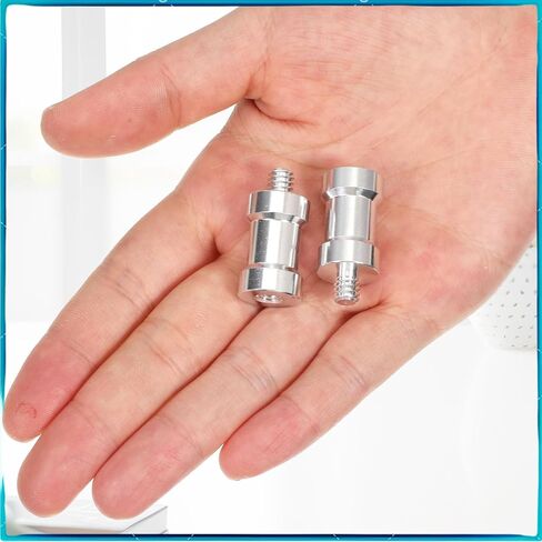 Hotshoe/Coldshoe Adapter, 2 Pcs 1/4Inch Female to 1/4Inch Male Convertor Light Stand Adapter Hotshoe/Coldshoe Adapters Ball Head Flash Trigger Receiver for Studio Light Stand in Kuwait