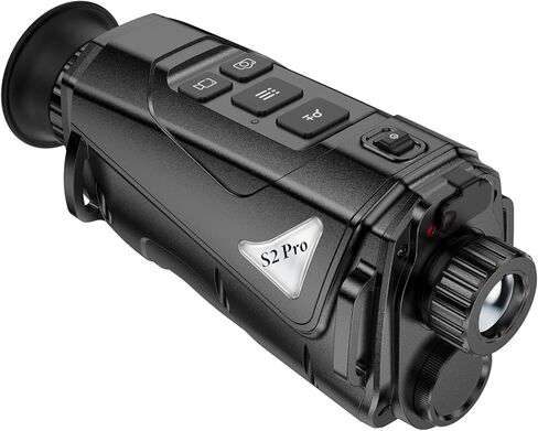 Zleo S2 Pro Thermal Imaging Monocular, AI-Enhanced 320x240Pixel, 1.43" AMOLED Display, 15mm Lens, 1000Yds Night Detection Range, IP66 Waterproof Infrared Handheld Thermal Scanner, Wireless Connection in Kuwait