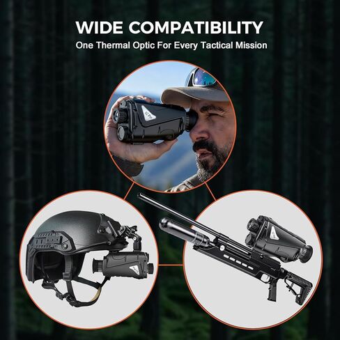 Zleo S2 Pro Thermal Imaging Monocular, AI-Enhanced 320x240Pixel, 1.43" AMOLED Display, 15mm Lens, 1000Yds Night Detection Range, IP66 Waterproof Infrared Handheld Thermal Scanner, Wireless Connection in Kuwait