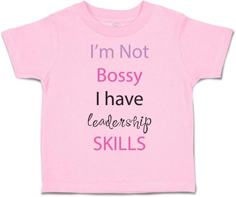 Toddler T-Shirt Novelty I'm Not Bossy Have Leadership Skills Funny Humor Cotton Leaders Boy & Girl Clothes Not Bossy Baby Funny Tee Soft Pink Design Only 5 6T in Kuwait