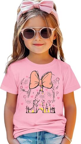 Magic Shirt for Toddler Girls Magical Kingdom Tshirt Cute Castle Outfit Holiday Family Vacation Short Sleeve Tops in Kuwait