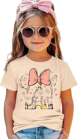 Magic Shirt for Toddler Girls Magical Kingdom Tshirt Cute Castle Outfit Holiday Family Vacation Short Sleeve Tops in Saudi Arabia