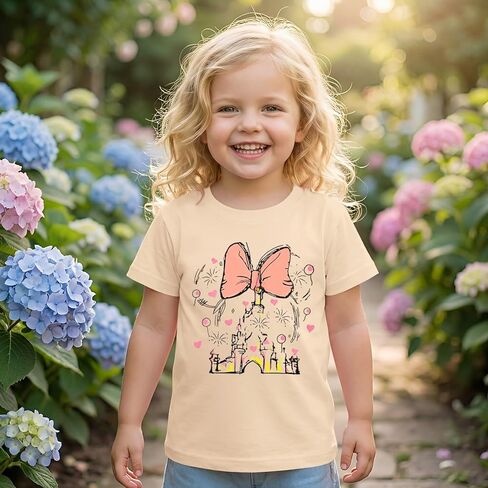 Magic Shirt for Toddler Girls Magical Kingdom Tshirt Cute Castle Outfit Holiday Family Vacation Short Sleeve Tops in Saudi Arabia