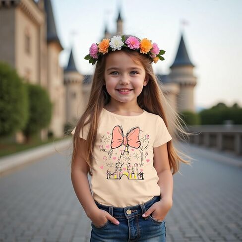 Magic Shirt for Toddler Girls Magical Kingdom Tshirt Cute Castle Outfit Holiday Family Vacation Short Sleeve Tops in Saudi Arabia