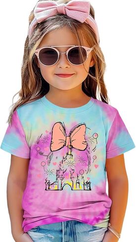 Magic Shirt for Toddler Girls Magical Kingdom Tshirt Cute Castle Outfit Holiday Family Vacation Short Sleeve Tops in Saudi Arabia