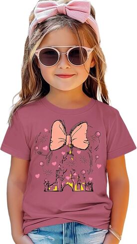 Magic Shirt for Toddler Girls Magical Kingdom Tshirt Cute Castle Outfit Holiday Family Vacation Short Sleeve Tops in Saudi Arabia