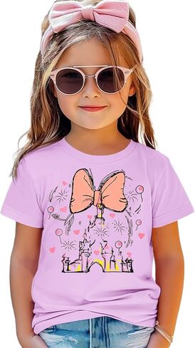 Magic Shirt for Toddler Girls Magical Kingdom Tshirt Cute Castle Outfit Holiday Family Vacation Short Sleeve Tops in Saudi Arabia