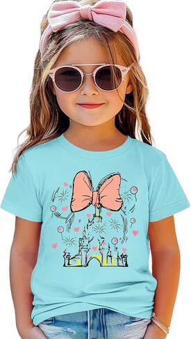 Magic Shirt for Toddler Girls Magical Kingdom Tshirt Cute Castle Outfit Holiday Family Vacation Short Sleeve Tops in Saudi Arabia