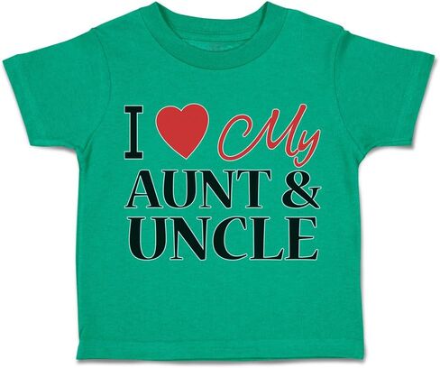 Toddler T-Shirt I Love My Aunts & Uncle with Heart Love Heart Boy & Girl Clothes in Saudi Arabia