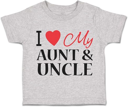 Toddler T-Shirt I Love My Aunts & Uncle with Heart Love Heart Boy & Girl Clothes in Saudi Arabia