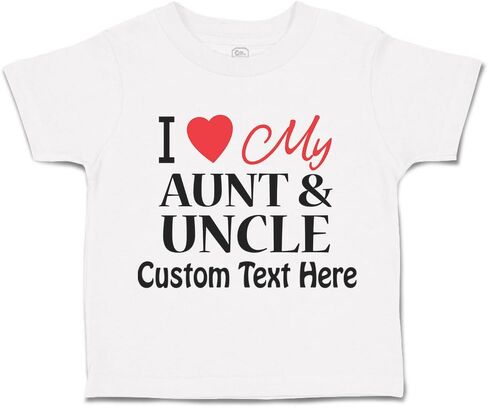 Toddler T-Shirt I Love My Aunts & Uncle with Heart Love Heart Boy & Girl Clothes in Saudi Arabia