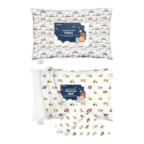 KeaBabies Toddler Pillow with Pillowcase and Toddler Pillowcase for 13X18 Pillow - Soft Cotton Kids Pillow for Sleeping - Soft and Breathable, Perfect for Boys, Girls, Kids, Travel, Nap in Kuwait