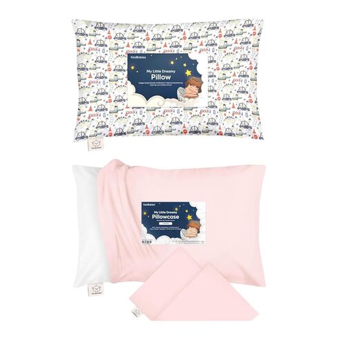 KeaBabies Toddler Pillow with Pillowcase and Toddler Pillowcase for 13X18 Pillow - Soft Cotton Kids Pillow for Sleeping - Soft and Breathable, Perfect for Boys, Girls, Kids, Travel, Nap in Kuwait