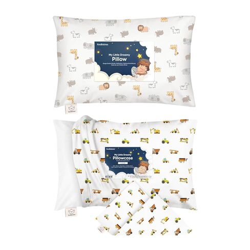KeaBabies Toddler Pillow with Pillowcase and Toddler Pillowcase for 13X18 Pillow - Soft Cotton Kids Pillow for Sleeping - Soft and Breathable, Perfect for Boys, Girls, Kids, Travel, Nap in Kuwait