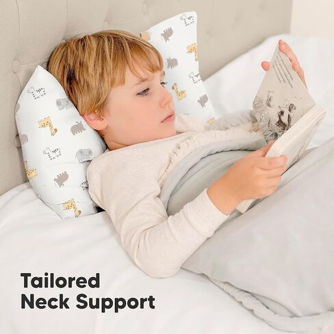KeaBabies Toddler Pillow with Pillowcase and Toddler Pillowcase for 13X18 Pillow - Soft Cotton Kids Pillow for Sleeping - Soft and Breathable, Perfect for Boys, Girls, Kids, Travel, Nap in Kuwait