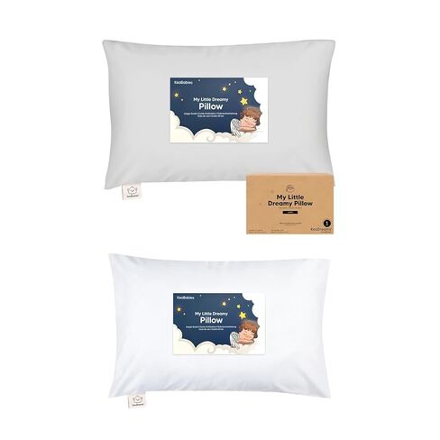 KeaBabies Toddler Pillow with Pillowcase, Jumbo 14X20 and 13x18 Standard Toddler Pillow with Pillowcase - Soft Cotton Jumbo Kids Bedding Set for Boys, Girls, Perfect for Nap, Travel, Sleepover in Kuwait