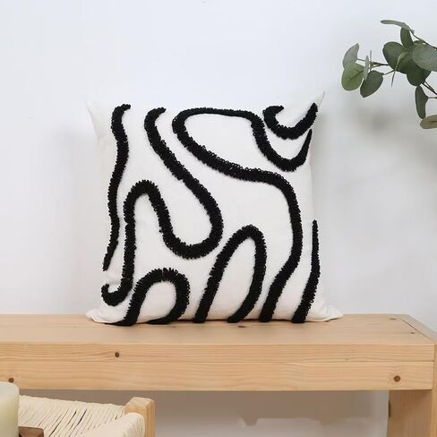 Luxurys Throw Cushions Case for Sofa Chair with Bohemians Embroidery Pattern Linens Hiddens Zippers Home Decoration Tufted Embroidery Decorative Pillowcase in Saudi Arabia