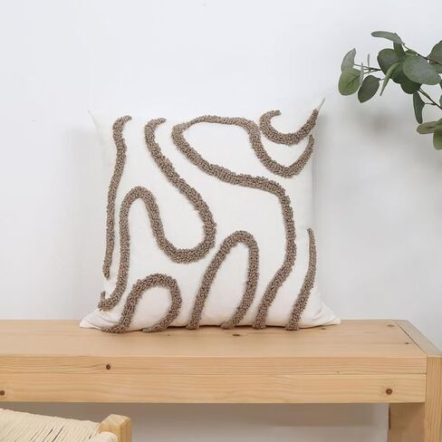 Luxurys Throw Cushions Case for Sofa Chair with Bohemians Embroidery Pattern Linens Hiddens Zippers Home Decoration Tufted Embroidery Decorative Pillowcase in Saudi Arabia