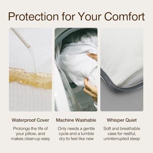 Coop Sleep Goods Cool+ Cooling Toddler Pillow + UltraTech Waterproof Pillow Protector White Bundle in Kuwait