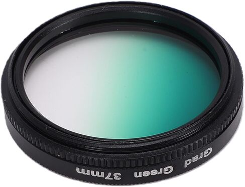 Yunseity 37 مم فلتر أخضر متدرج فلتر عدسة ملون متدرج أخضر لعدسة كاميرا DSLR مع إطار من سبائك الألومنيوم للأراضي العشبية والغابات وأوراق التصوير الفوتوغرافي in Kuwait
