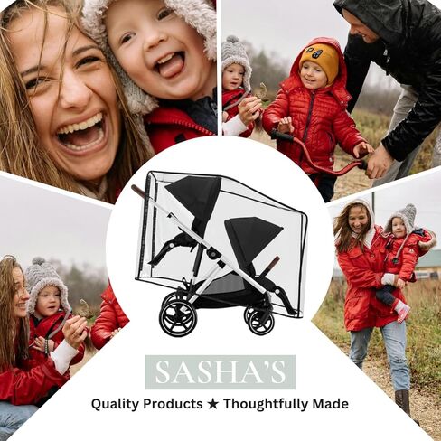 Rain Cover for Cybex Gazelle S Double Stroller (Compatible for Cybex Gazelle S, Gazelle S 2, and e-Gazelle S) - Double Weather Shield (Stroller Not Included) in Kuwait