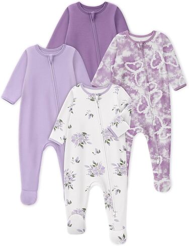 Looxii Baby Pajama 100% Cotton Baby Sleeper for Newborn 0-3-6-9M Boys Girl Clothes One-Piece Footed Pjs Sleep 'n Play Footies in Kuwait