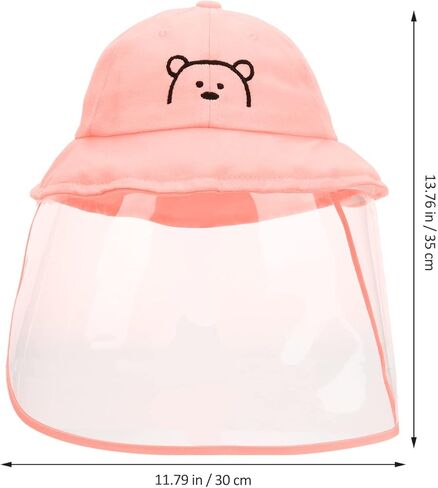 Shield Ski Mask Sun Hat with Clear Face Cover Anti Spitting Bucket Hat Outdoor Wide for Baby Boys Girls Newborn Sun Hat Infant Infant Mask in Kuwait