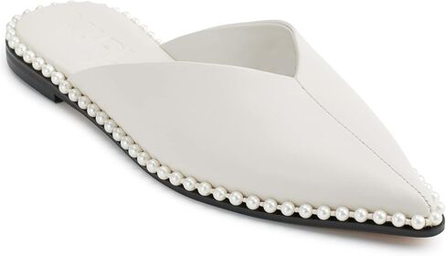 Karl Lagerfeld Women's Vyra Studded Slip on Loafer Mule with Pointed Toe in Kuwait