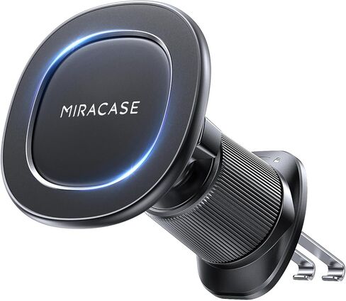 Miracase لحامل MagSafe للسيارة مع مشبك خطاف معدني، حامل هاتف مغناطيسي لحامل هاتف السيارة، متوافق مع Garmin GPS Fit iPhone Android وجميع الهواتف الذكية، أسود داكن in Saudi Arabia