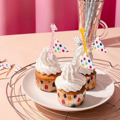12-Pack Cute Animal Food Picks - Plastic Decorative Forks for Kids Fruit Snacks, Birthday Party Dessert Picks, Bento Lunch Box Accessories, Cake Toppers (Cartoon Design) in Kuwait