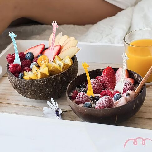 12-Pack Cute Animal Food Picks - Plastic Decorative Forks for Kids Fruit Snacks, Birthday Party Dessert Picks, Bento Lunch Box Accessories, Cake Toppers (Cartoon Design) in Kuwait