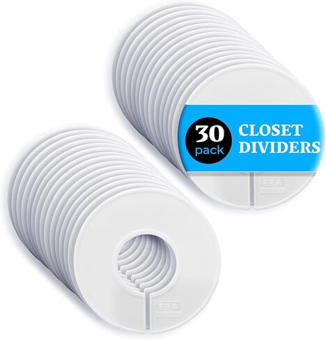 Set of 30 Blank White Closet Dividers for Hanging Clothes – Clothing Rack Dividers for Organization in Kuwait