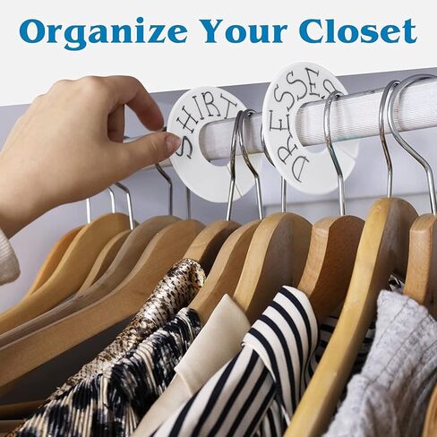 Set of 30 Blank White Closet Dividers for Hanging Clothes – Clothing Rack Dividers for Organization in Kuwait