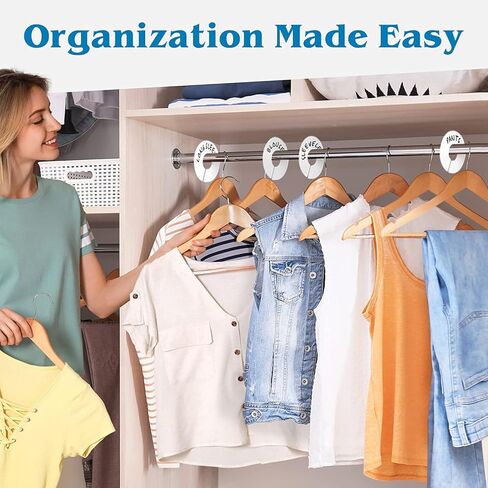Set of 30 Blank White Closet Dividers for Hanging Clothes – Clothing Rack Dividers for Organization in Kuwait