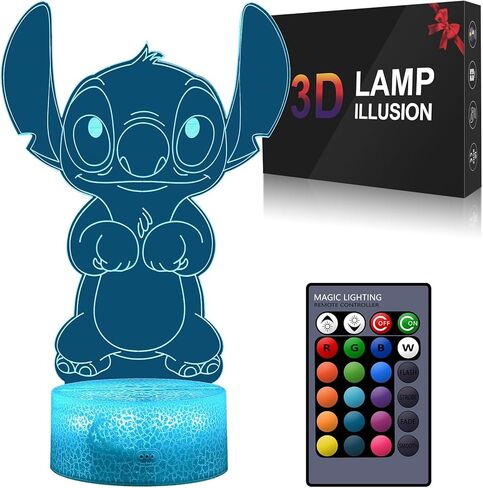 هدايا عيد الميلاد للفتيات، 3D ضوء الليل خافت ديكور غرفة الهدايا لغرفة النوم الأولاد البنات للأطفال 16 لونًا متغيرًا - ألعاب للمراهقين الأولاد والبنات عيد ميلاد in Kuwait