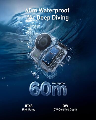 TELESIN Waterproof Case with Floating Stick for DJI Osmo Nano, 60M/196FT Underwater Housing Shell Protective Cage for DJI Osmo Nano Accessories, Deep Diving Scuba Snorkeling with Anti-Fog Sheets in Kuwait