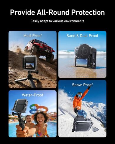 TELESIN Waterproof Case with Floating Stick for DJI Osmo Nano, 60M/196FT Underwater Housing Shell Protective Cage for DJI Osmo Nano Accessories, Deep Diving Scuba Snorkeling with Anti-Fog Sheets in Kuwait