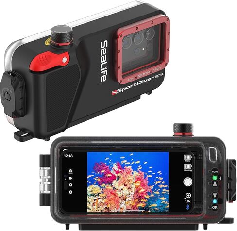 SeaLife SportDiver Ultra Underwater Smartphone Scuba Housing – Dive to 130', Waterproof Photography, Easy Camera Controls, with Leak Alarms, Fits Most Phones in Saudi Arabia