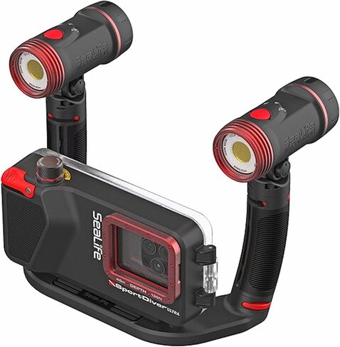 SeaLife SportDiver Ultra Underwater Smartphone Scuba Housing – Dive to 130', Waterproof Photography, Easy Camera Controls, with Leak Alarms, Fits Most Phones in Saudi Arabia