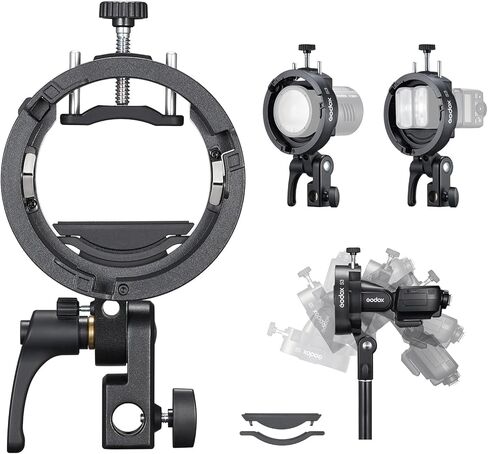 Godox S3 Flash S-Type Bracket مع Bowens Mount for Godox AD100 AD200 Pro II AD400 Pro II TT600 TT685II V100 V1 V1Pro TT350S V860III- S2 Speedlite Bracket نسخة مطورة in Kuwait