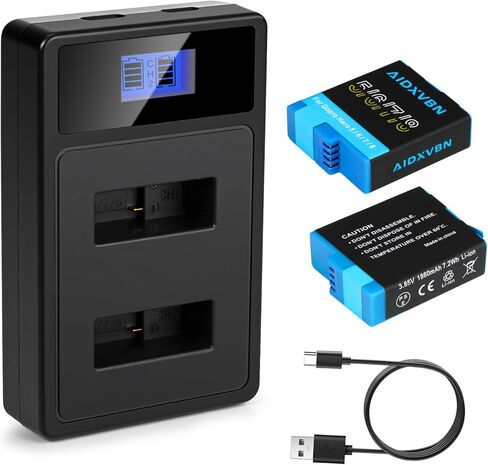 2-Pack Hero 8/7/6/5 Replacement Battery, Compatible with Gopro Hero 8/7/6/5 Camera Battery in Kuwait