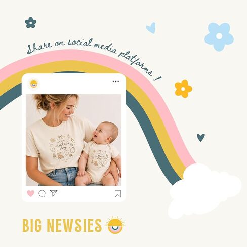 First Mother’s Day Matching Set 2026 | Mommy and Me Shirts | Matching Mom Shirt and Baby Onesie | 2-Piece Set in Kuwait